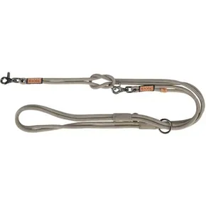 BE NORDIC Verlängerungs-Rundleine aus Leder, XS-L: 2,00 m/ 8 mm, grau
